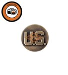 US limcove výložky (USÁTKA) mosadz s patinou- mužstvo, poddôstojník- 2 ks