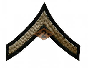US hodnosť Private 1st Class filc- olív, khaki