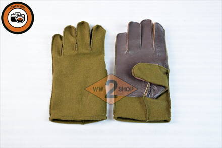 US vlněné rukavice s koženou dlaní